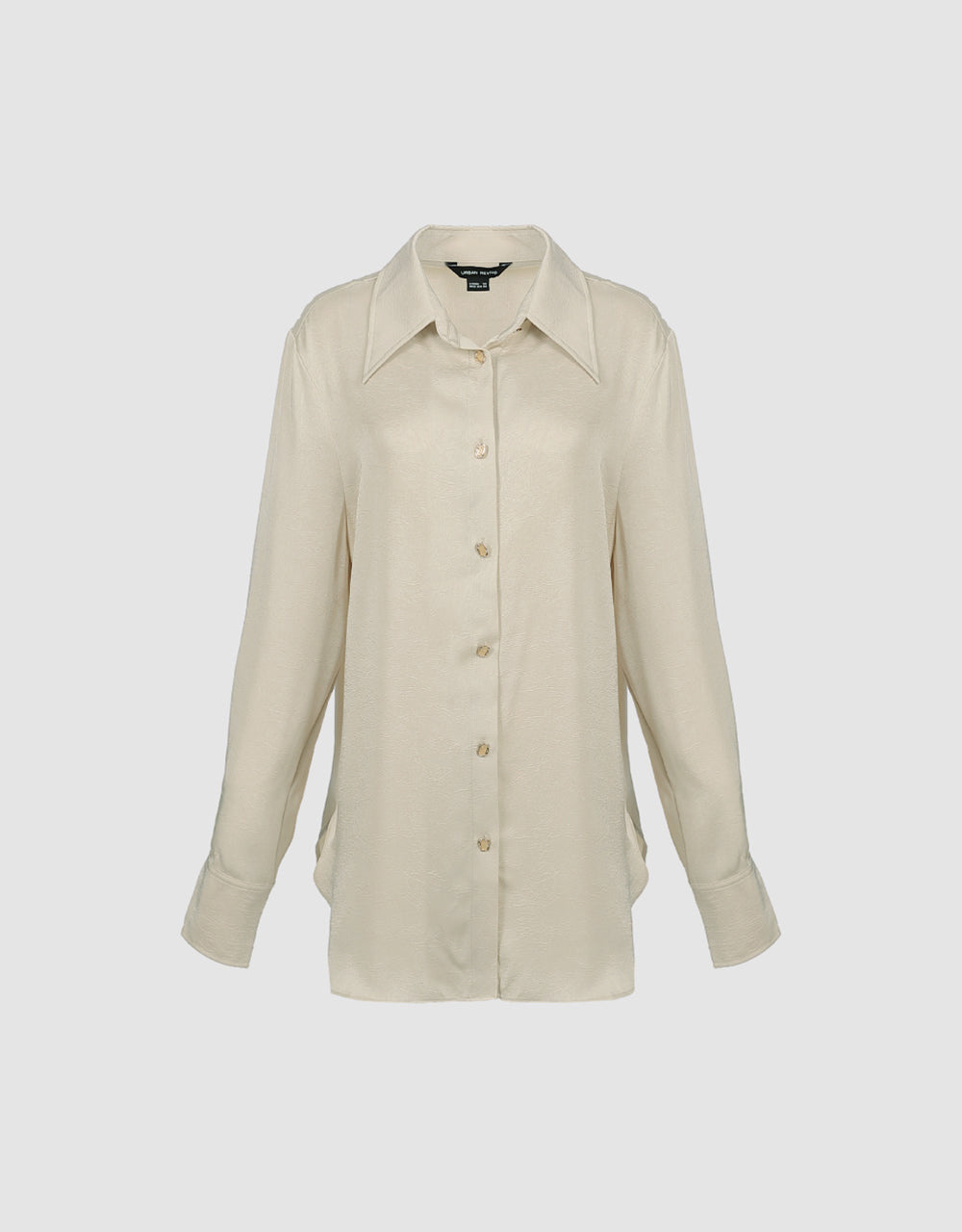 Button Up Drop Shoulder Sleeve Shirt