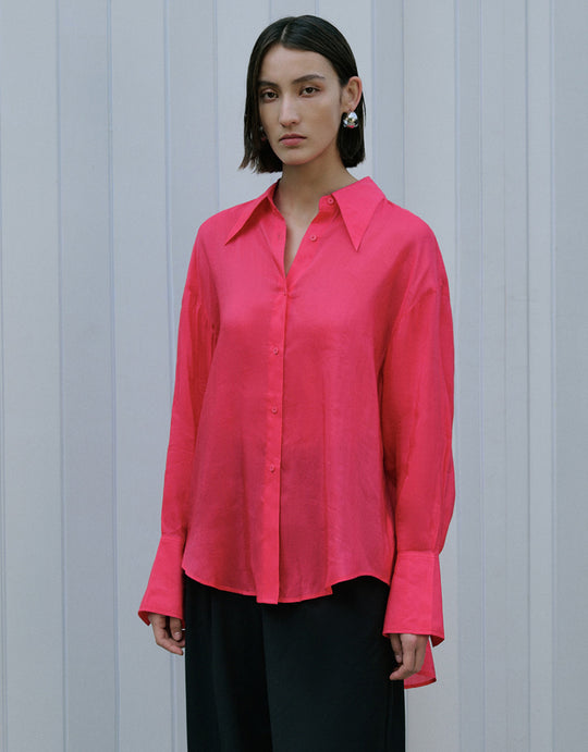 Thin Button Up Loose Shirt