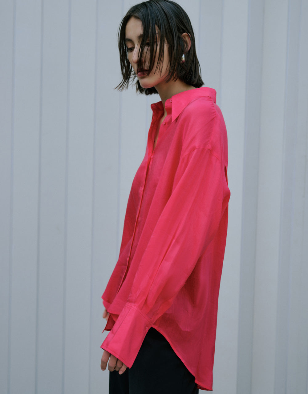 Thin Button Up Loose Shirt