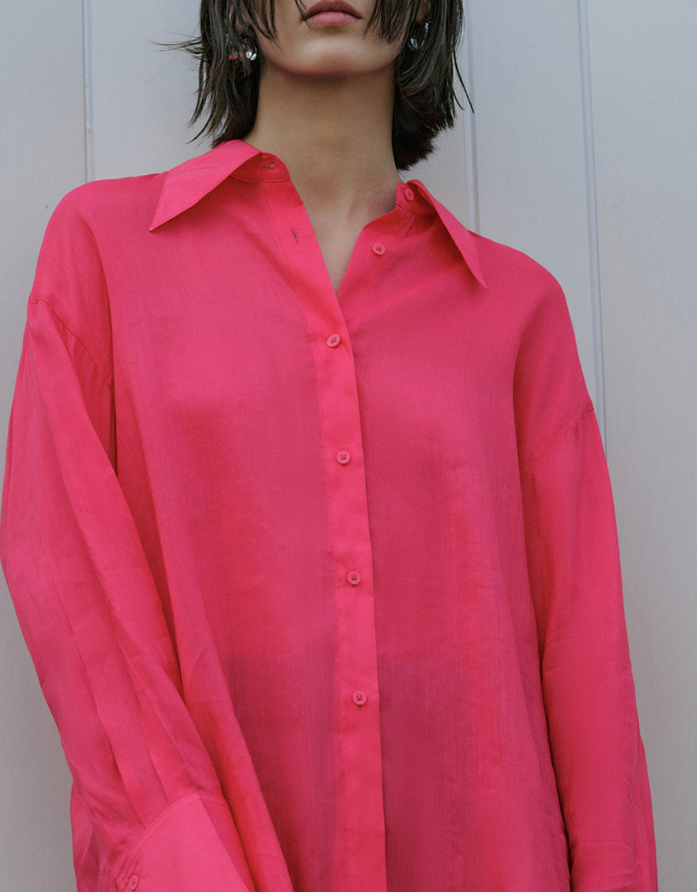 Thin Button Up Loose Shirt