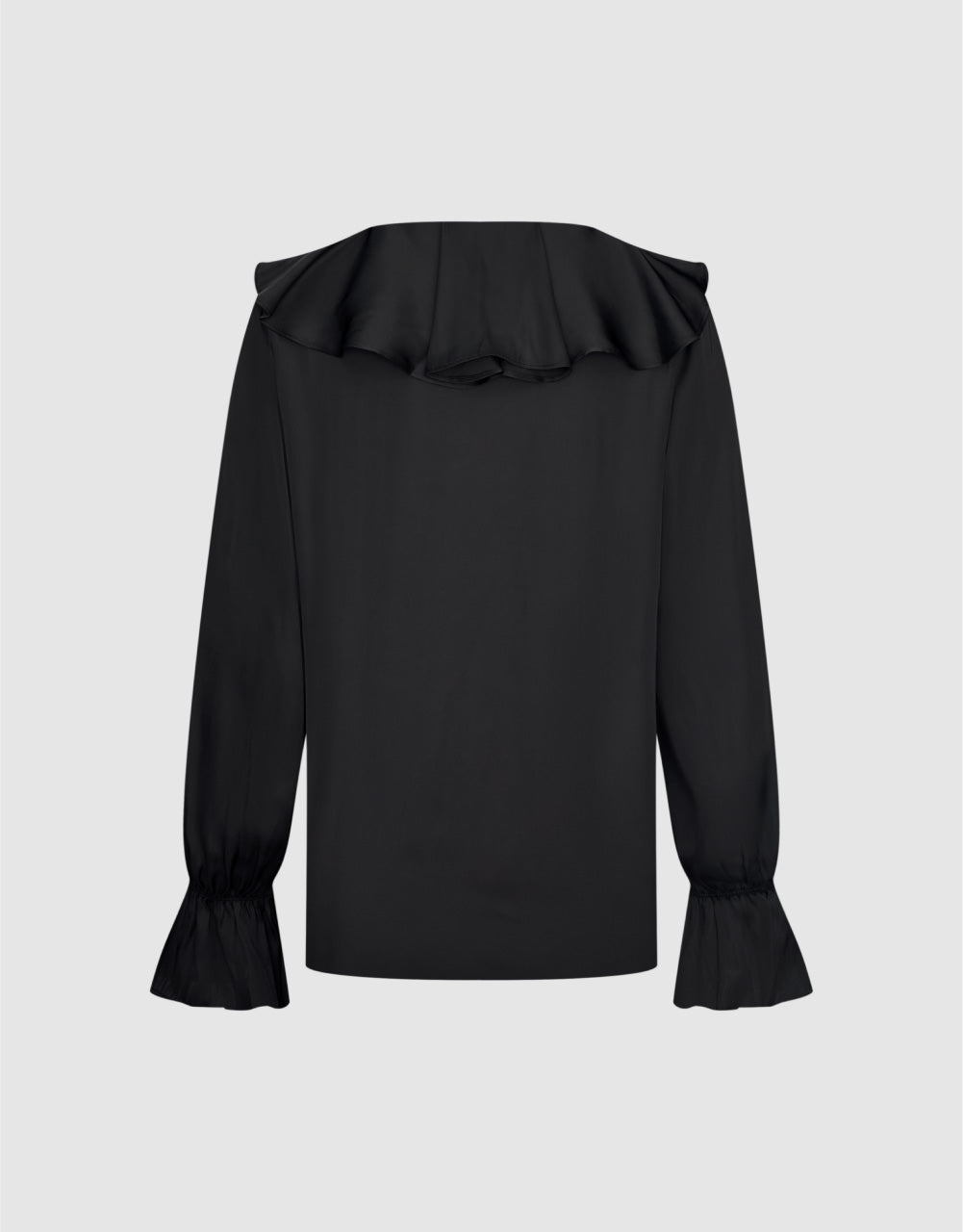 Ruffle Tie Front  V-Neck Blouse