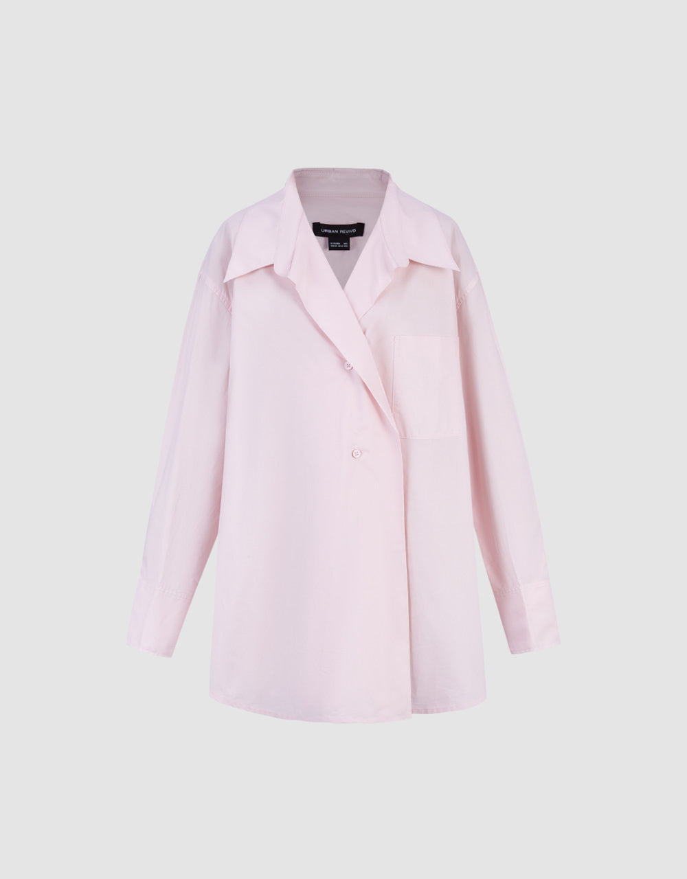 Asymmetric Buttons Lapel Shirt