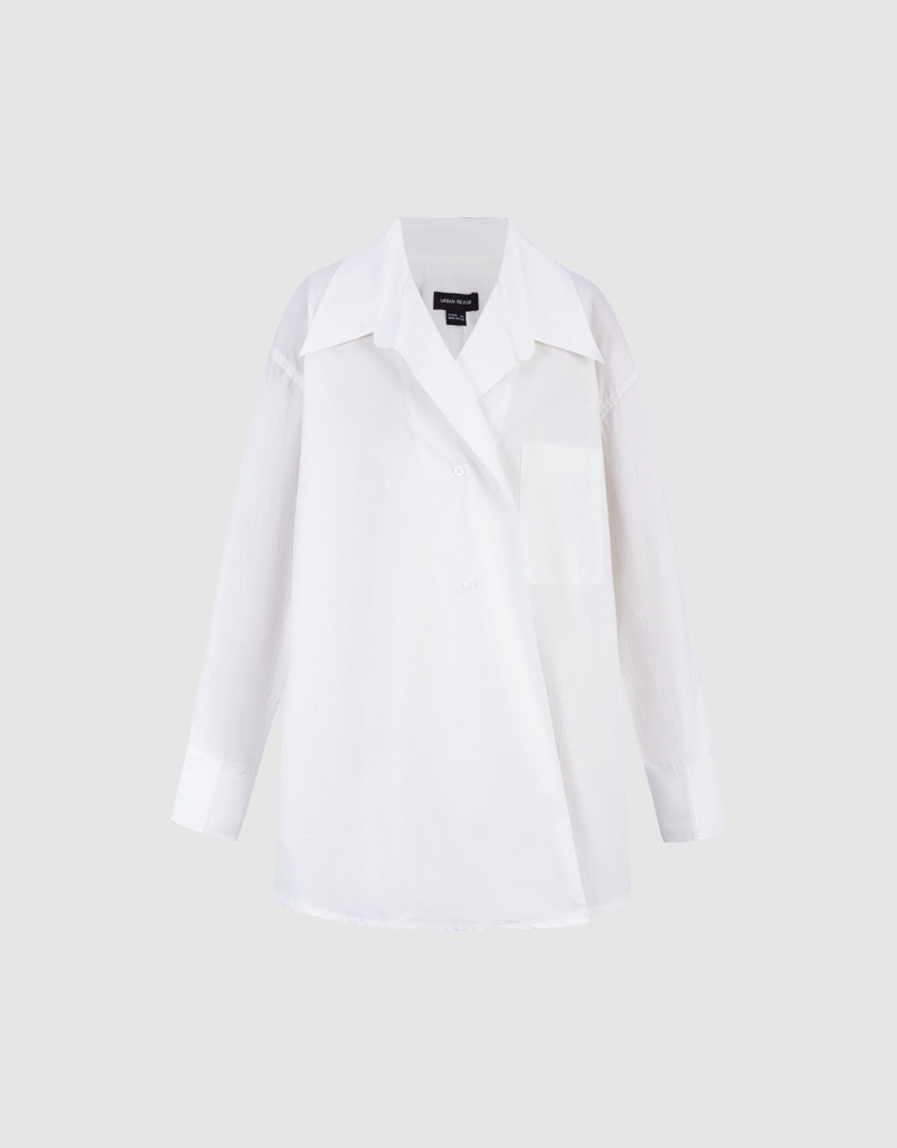 Asymmetric Buttons Lapel Shirt