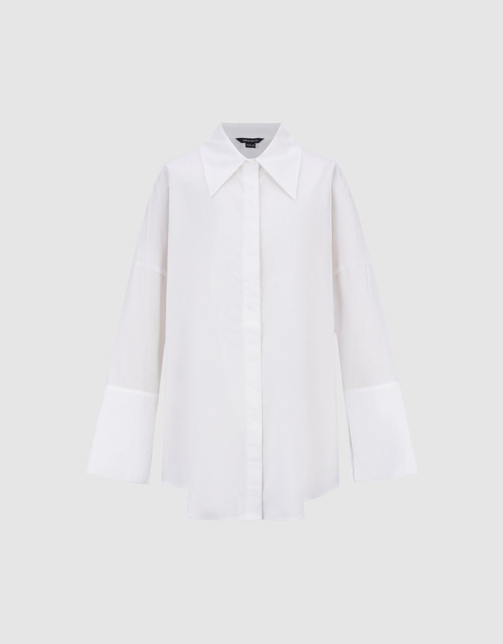 Drop Shoulder Sleeve Lapel Shirt