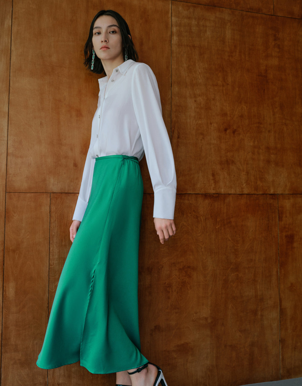Silk Effect Straight Shirt