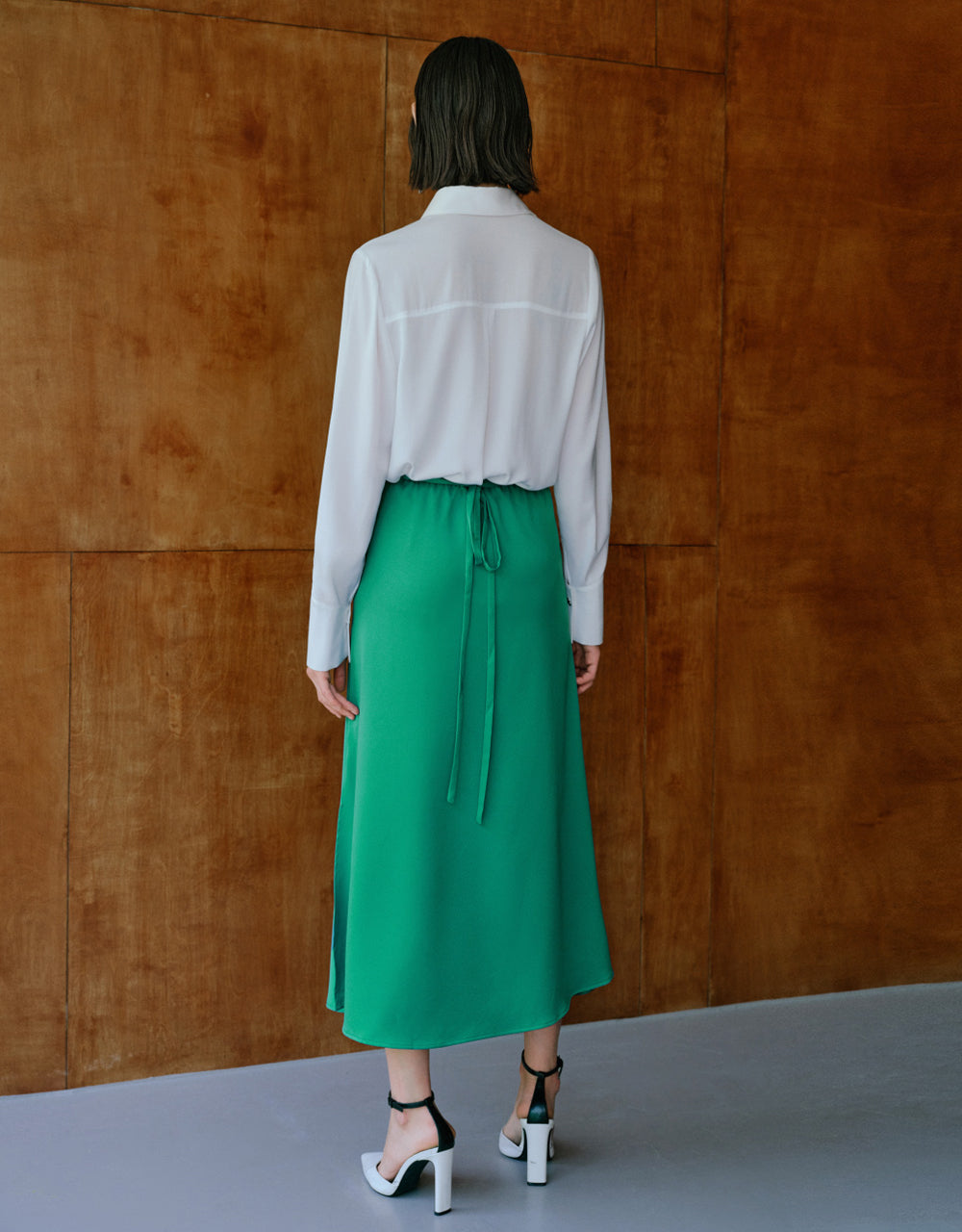 Silk Effect Straight Shirt