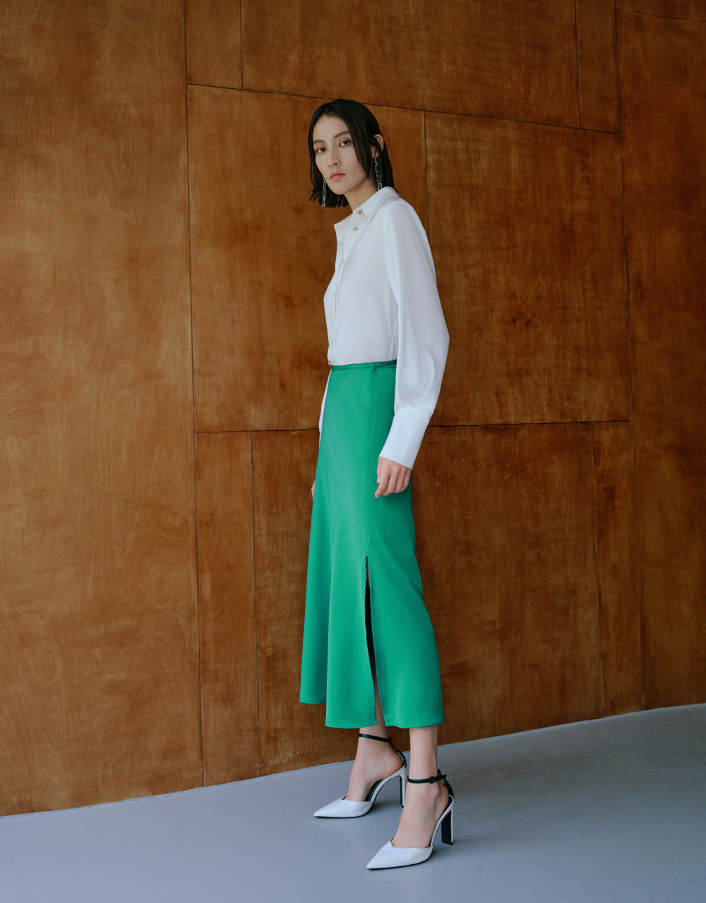 Silk Effect Straight Shirt