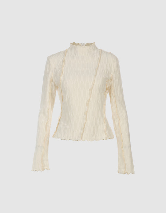 Back Zip Frillled T-Shirt