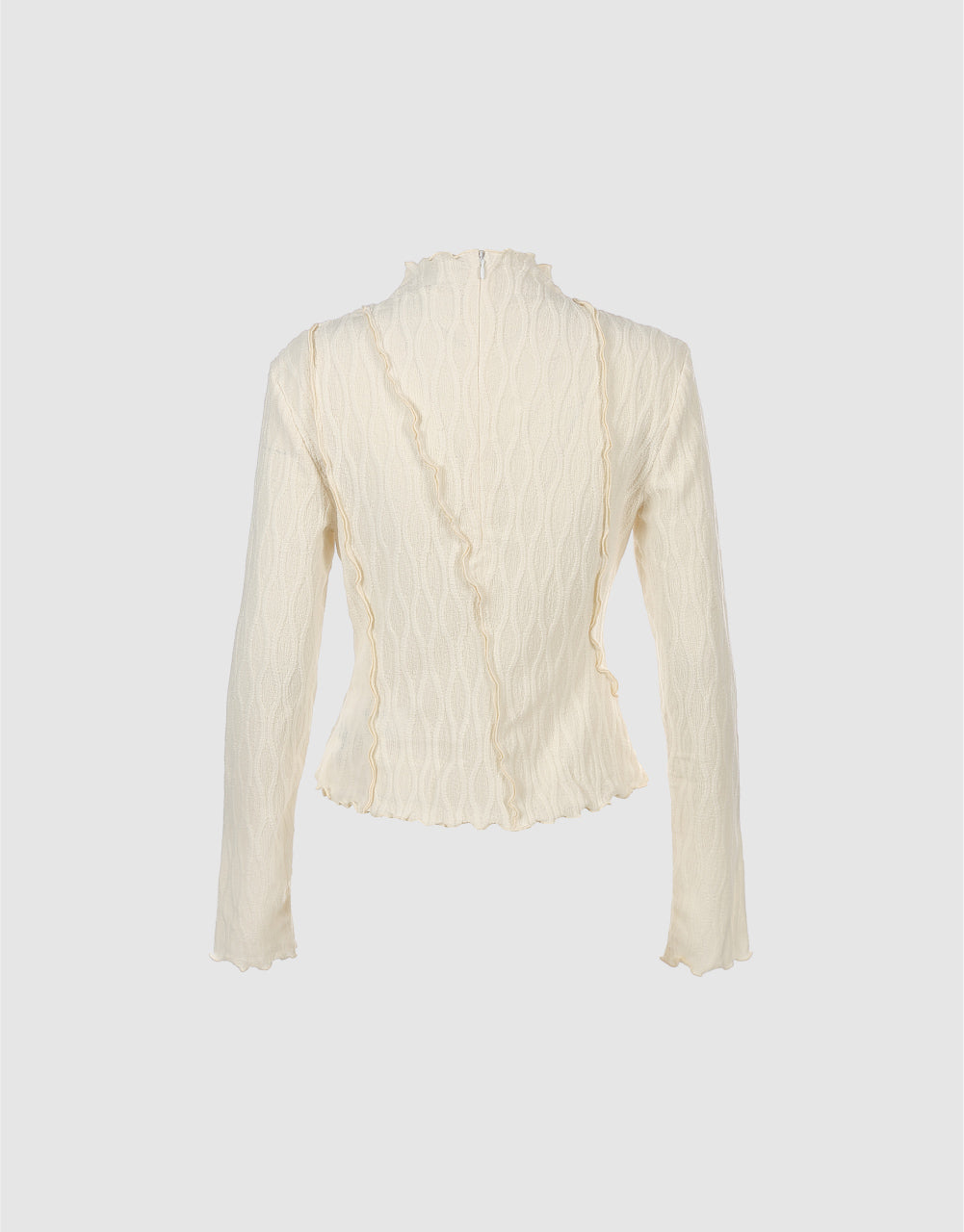 Back Zip Frillled T-Shirt