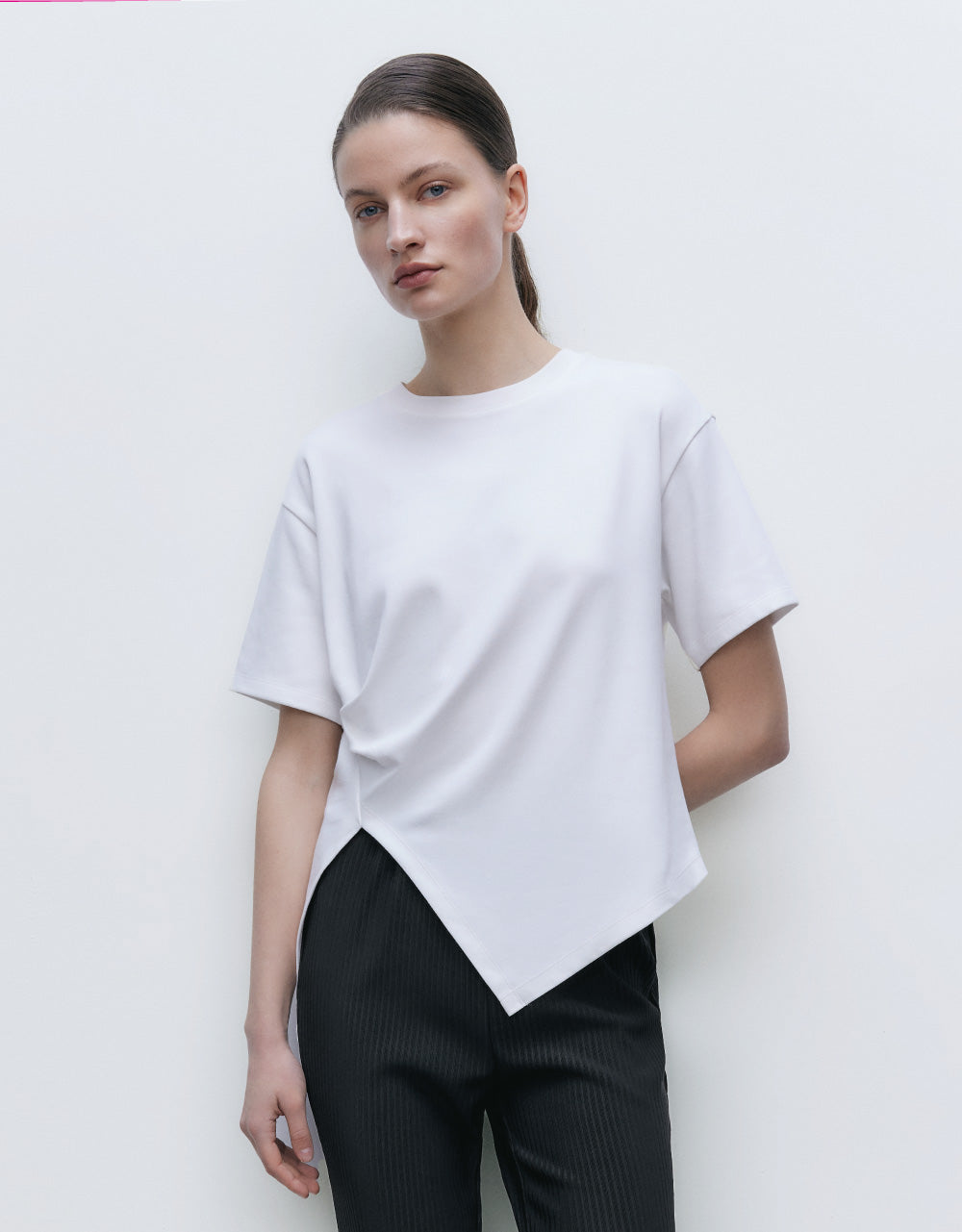 Asymmetric Crew Neck T-Shirt