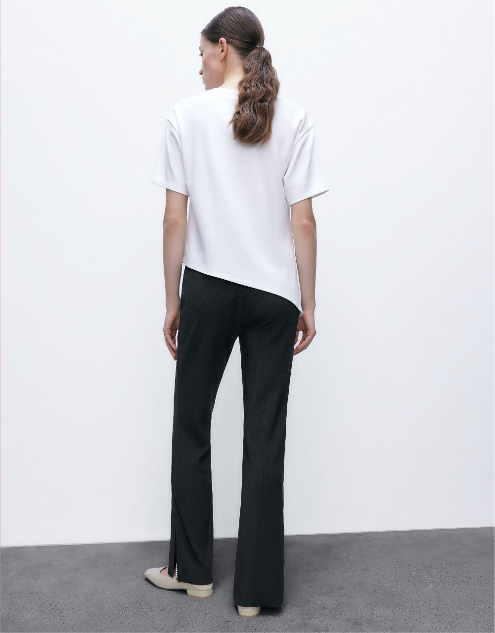 Asymmetric Crew Neck T-Shirt