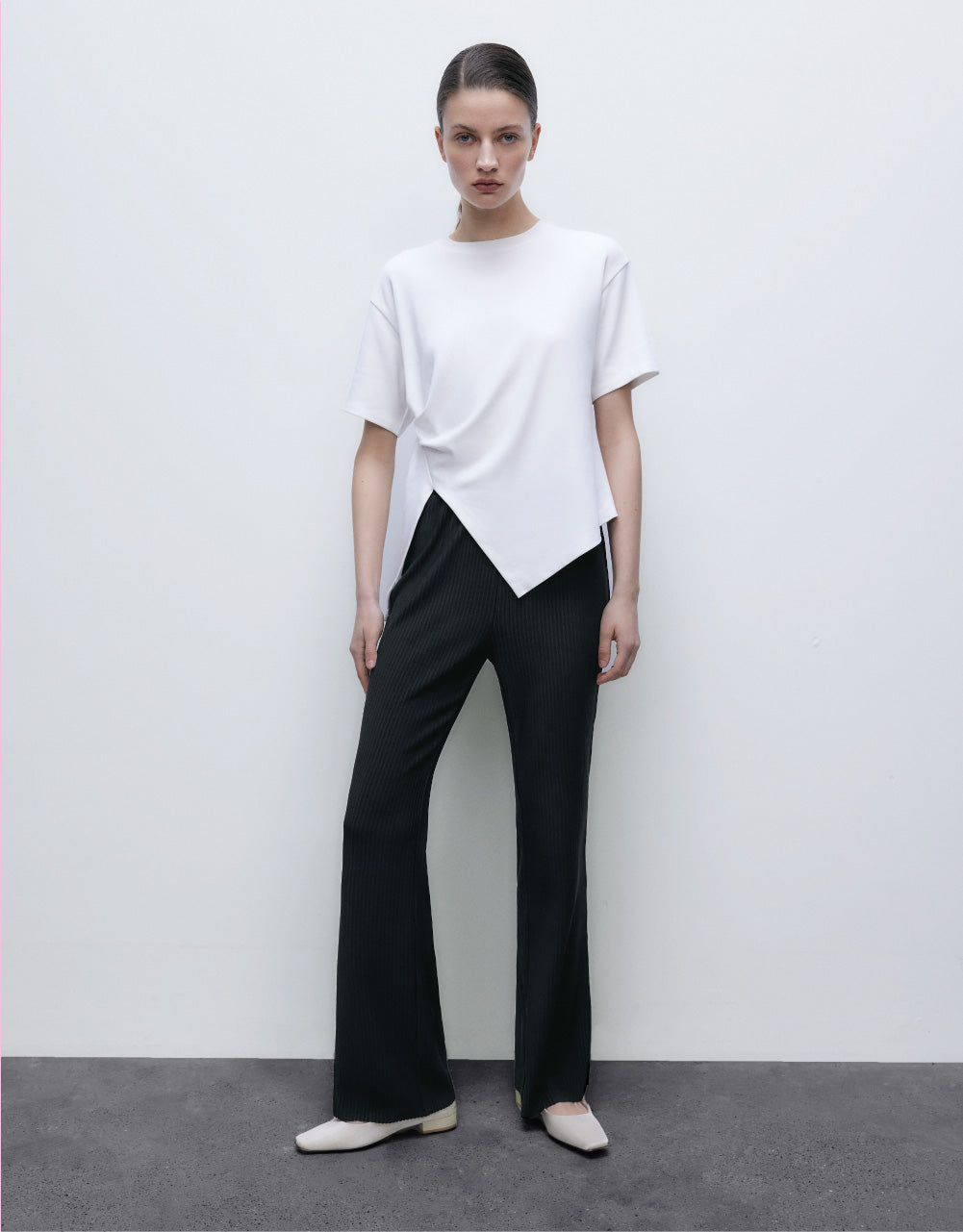 Asymmetric Crew Neck T-Shirt