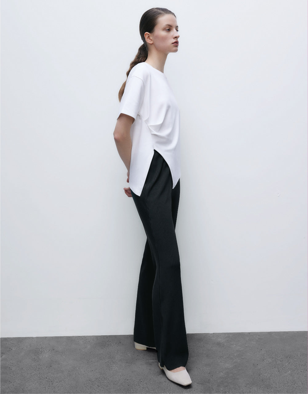 Asymmetric Crew Neck T-Shirt