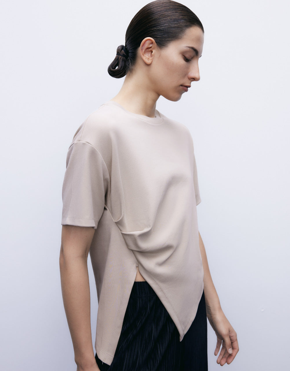 Asymmetric Crew Neck T-Shirt