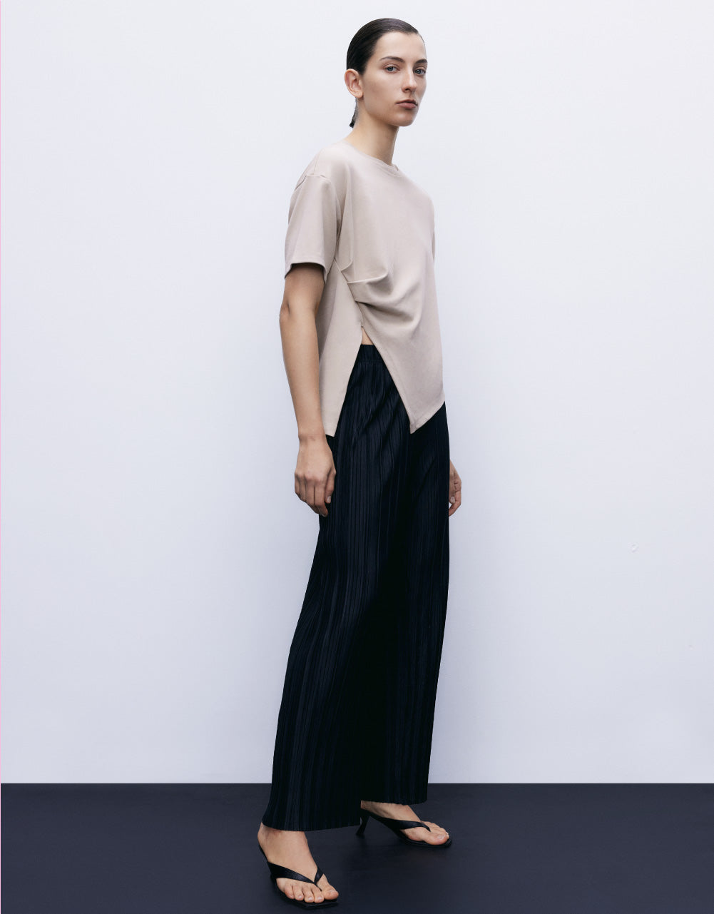 Asymmetric Crew Neck T-Shirt