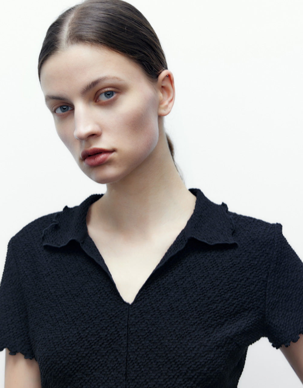 Textured Wave Trim T-Shirt