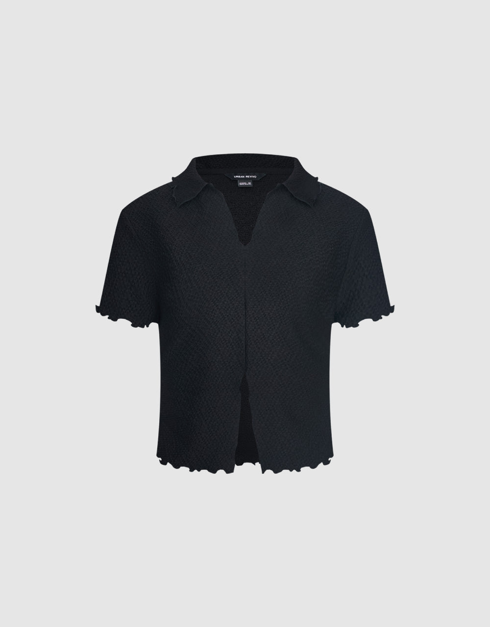 Textured Wave Trim T-Shirt