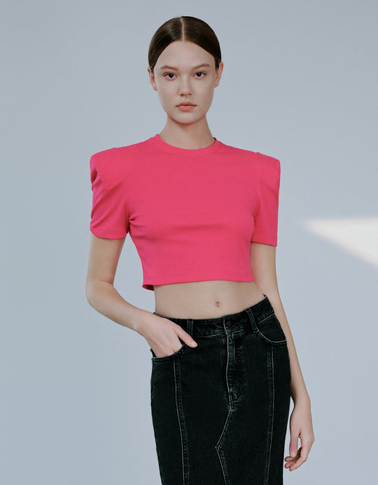 Standard Sleeve Crew Neck Skinny Tee