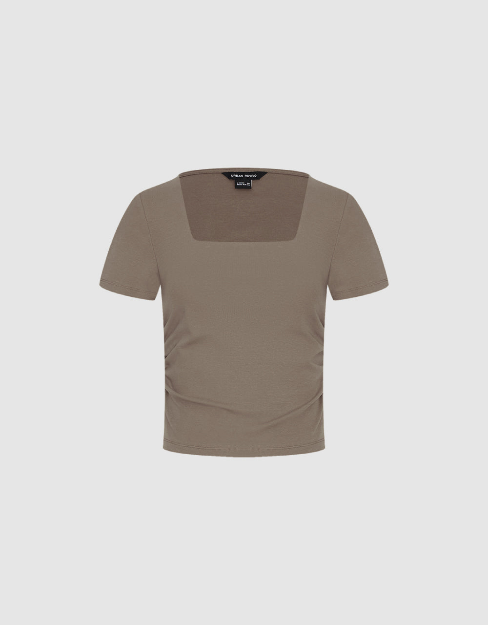 Square-cut Collar Skinny T-Shirt