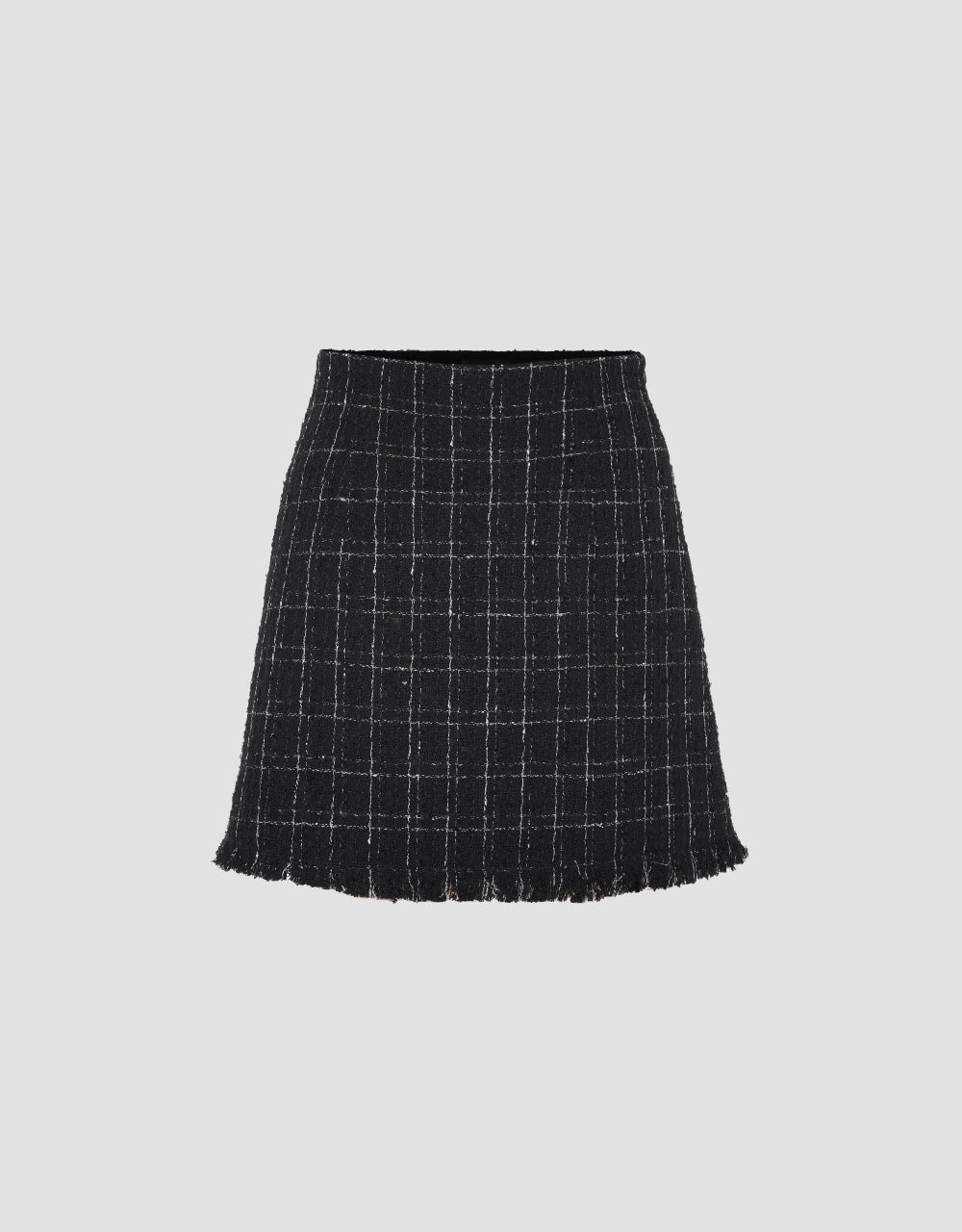 Plaid Tweed Mini Skirt