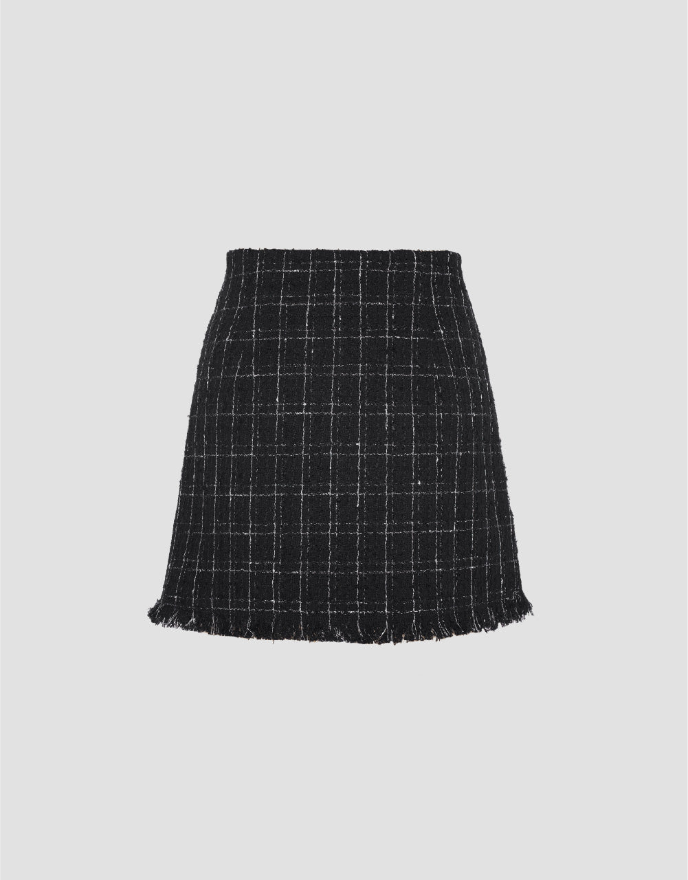 Plaid Tweed Mini Skirt
