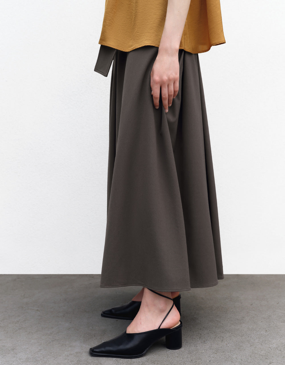 A-Line Skirt With Belt