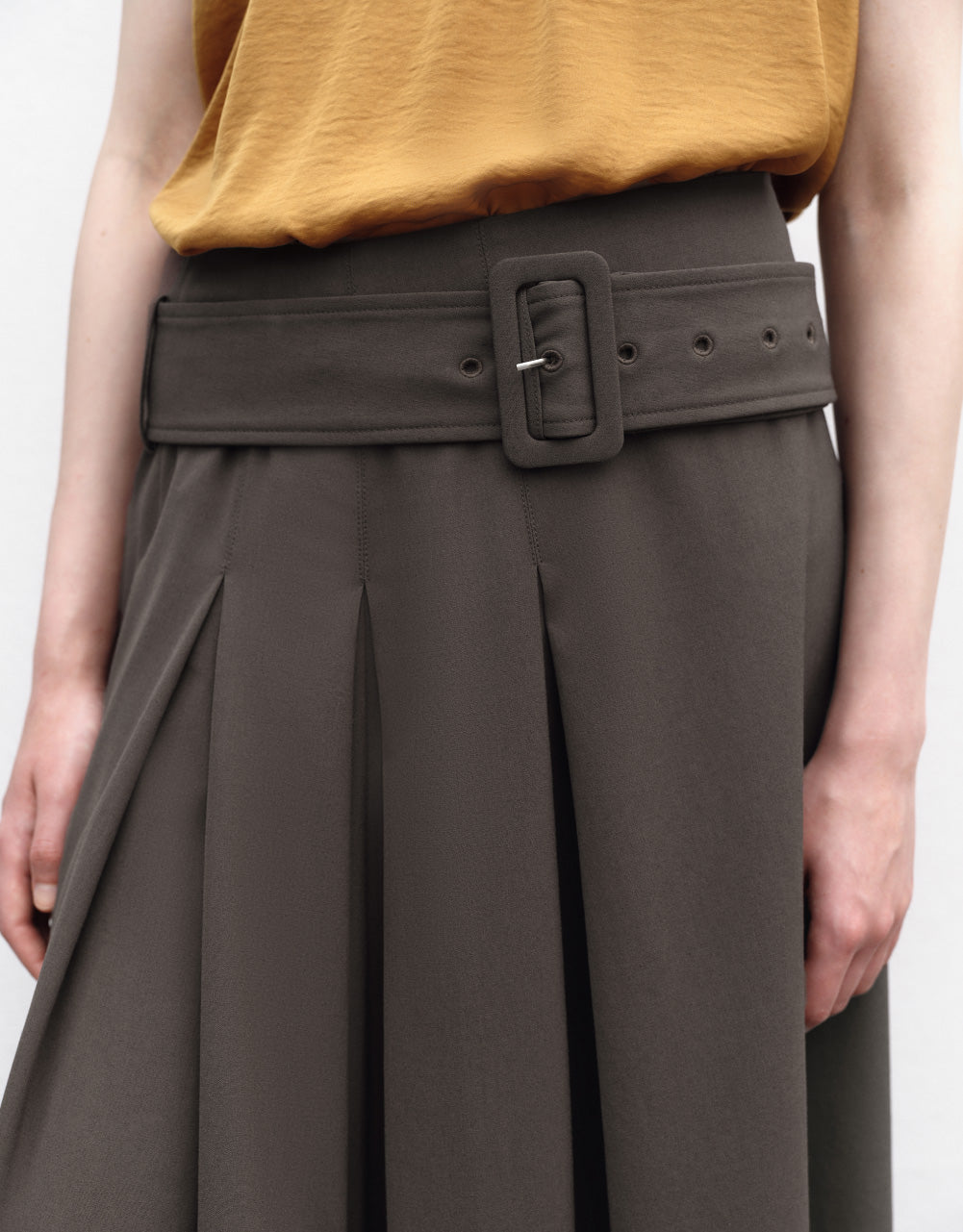 A-Line Skirt With Belt