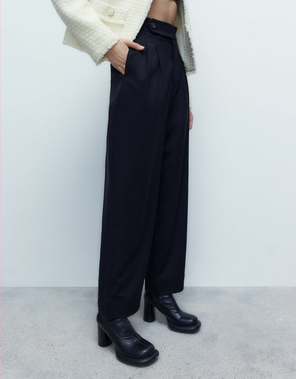 High Waist Straight Pants