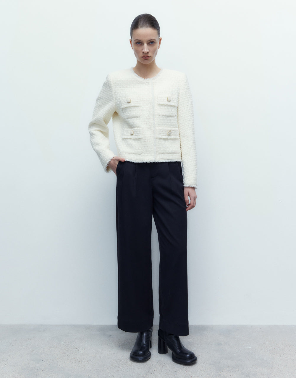 High Waist Straight Pants