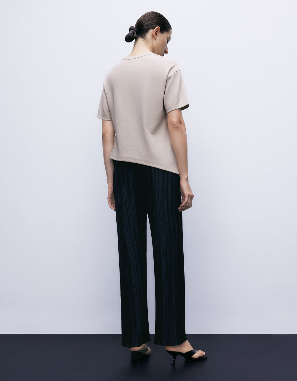 Thin Mid-Waist Straight Pants