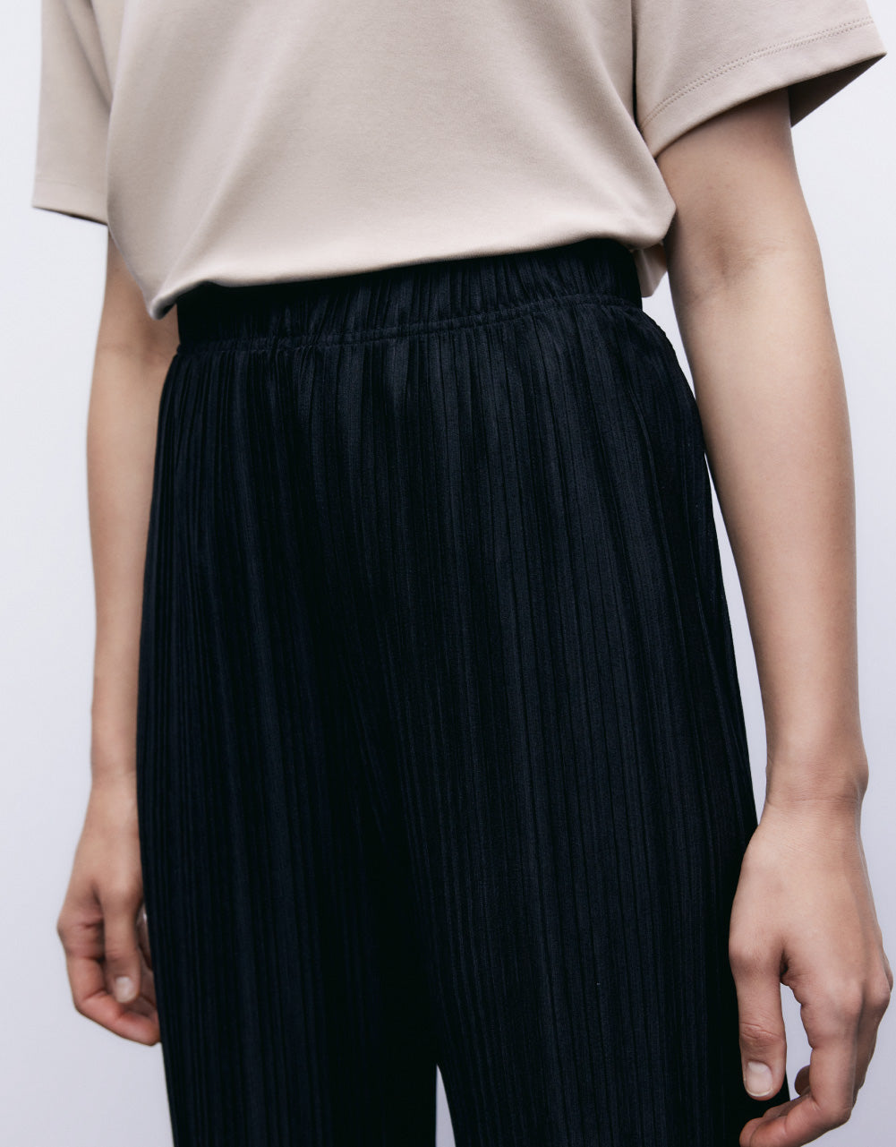 Thin Mid-Waist Straight Pants