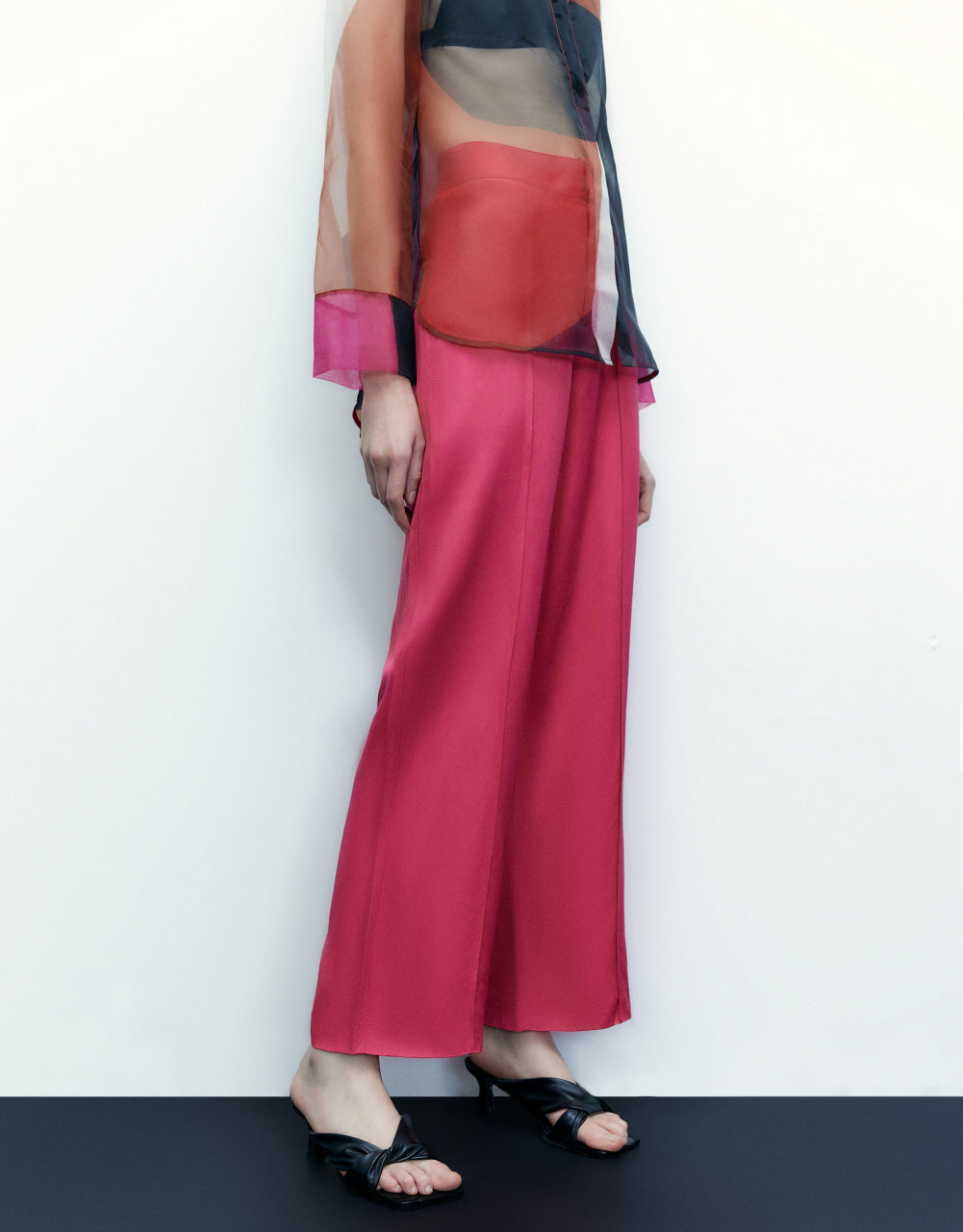 Mid-Waist Straight Pants