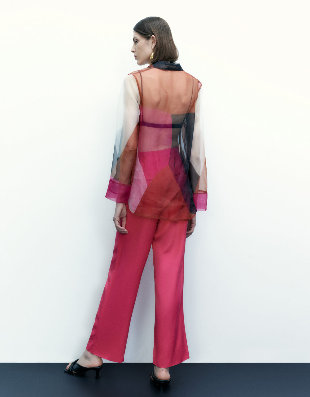 Mid-Waist Straight Pants