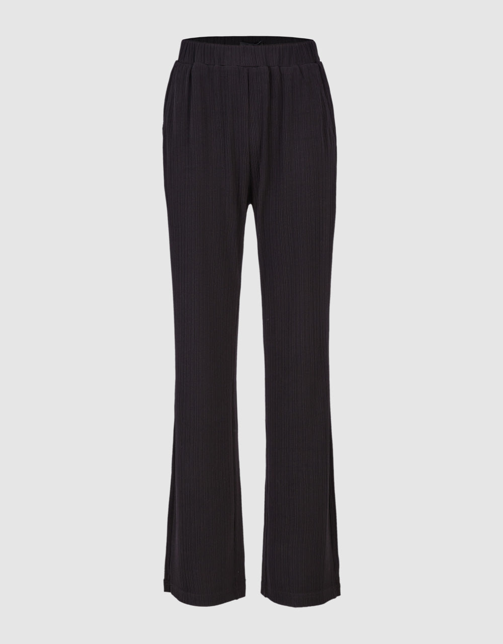 Elastic Waist Knitted Straight Pants
