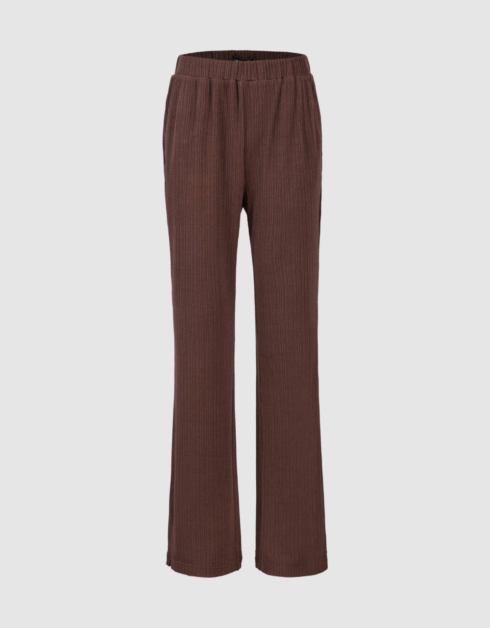Elastic Waist Knitted Straight Pants