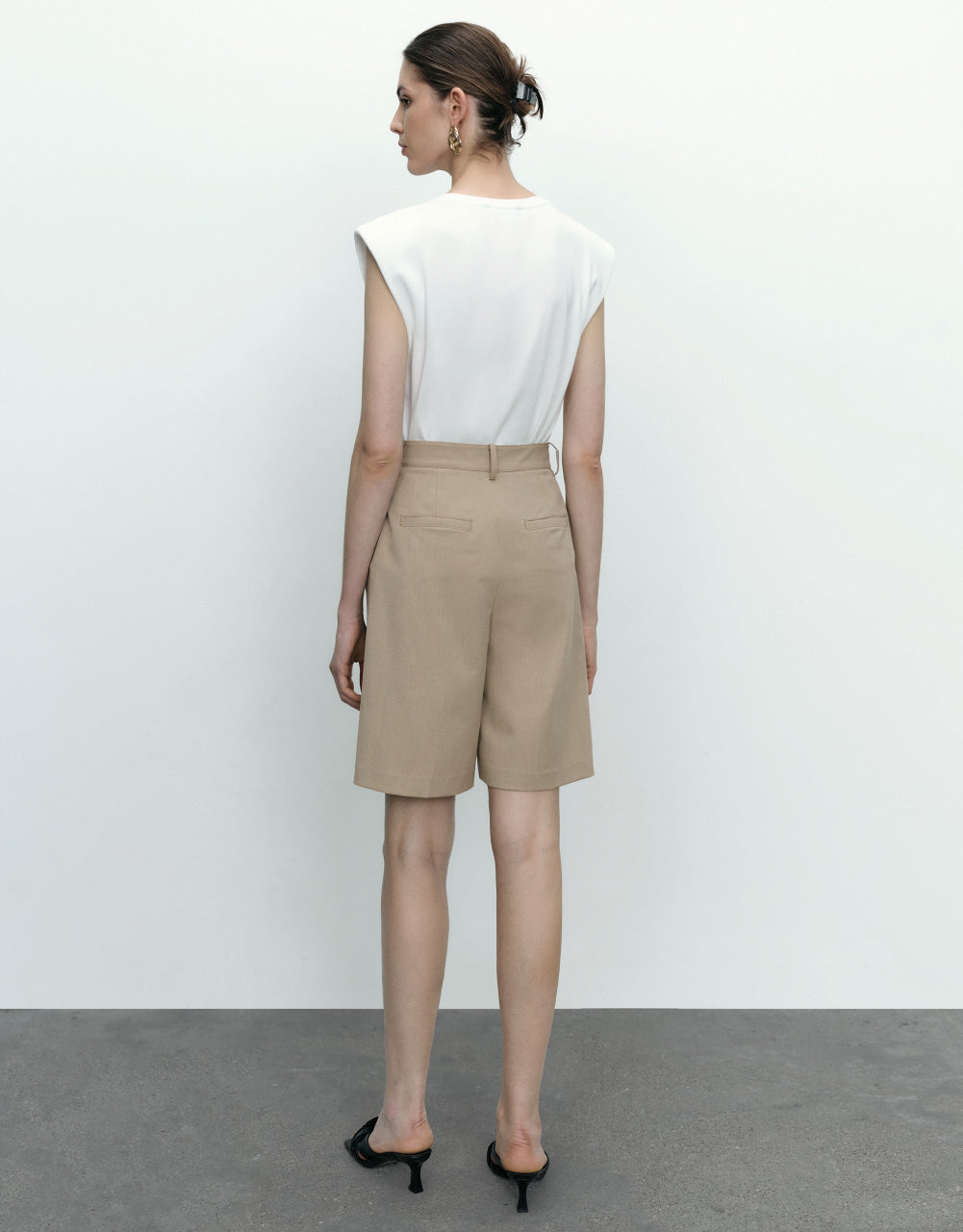 Tailored Mid-Waist Shorts