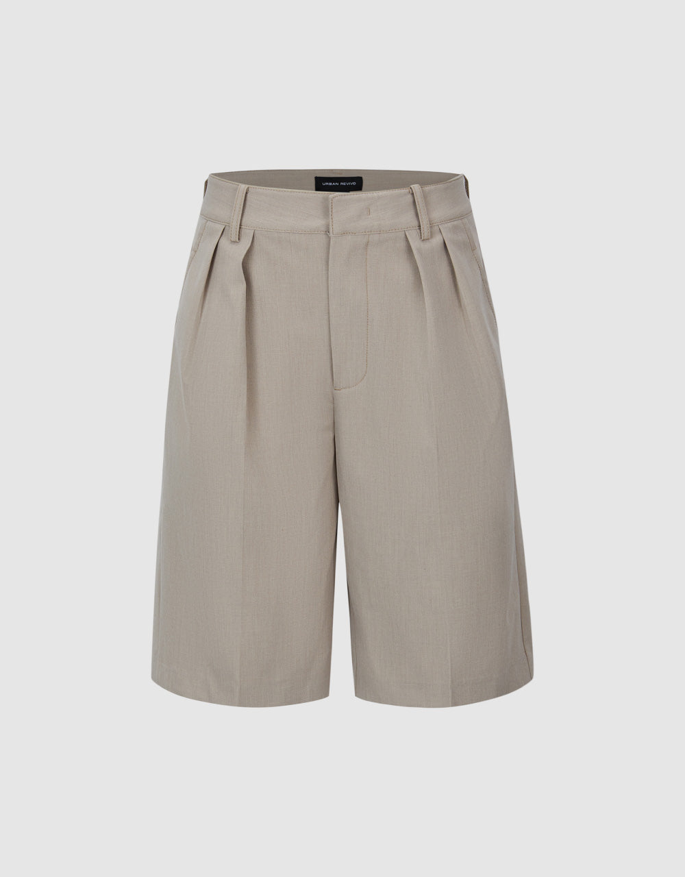 Tailored Mid-Waist Shorts