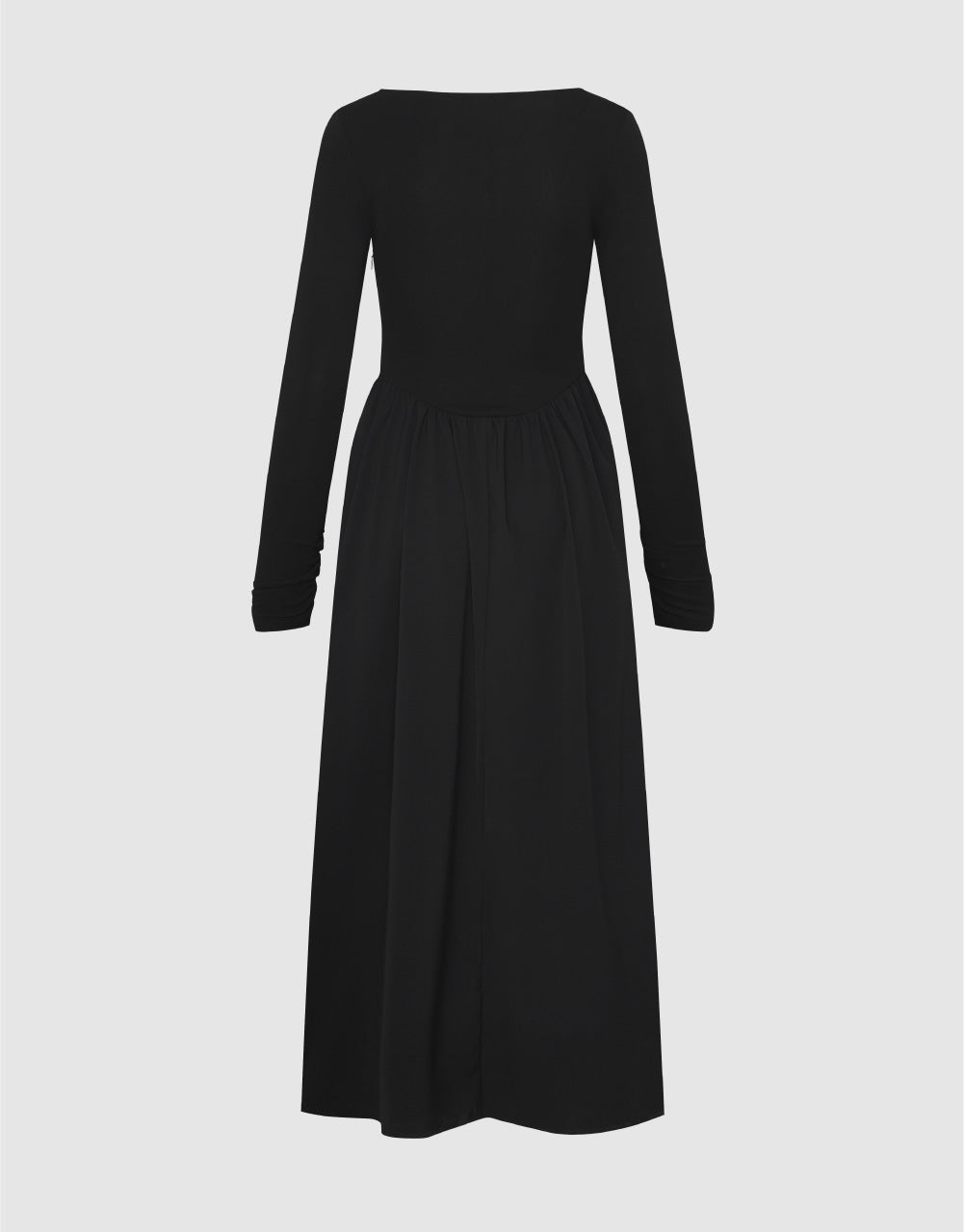 U Neck A-Line Midi Dress