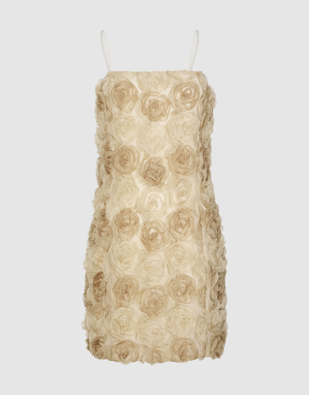 Sleeveless Flower Applique Skater Dress