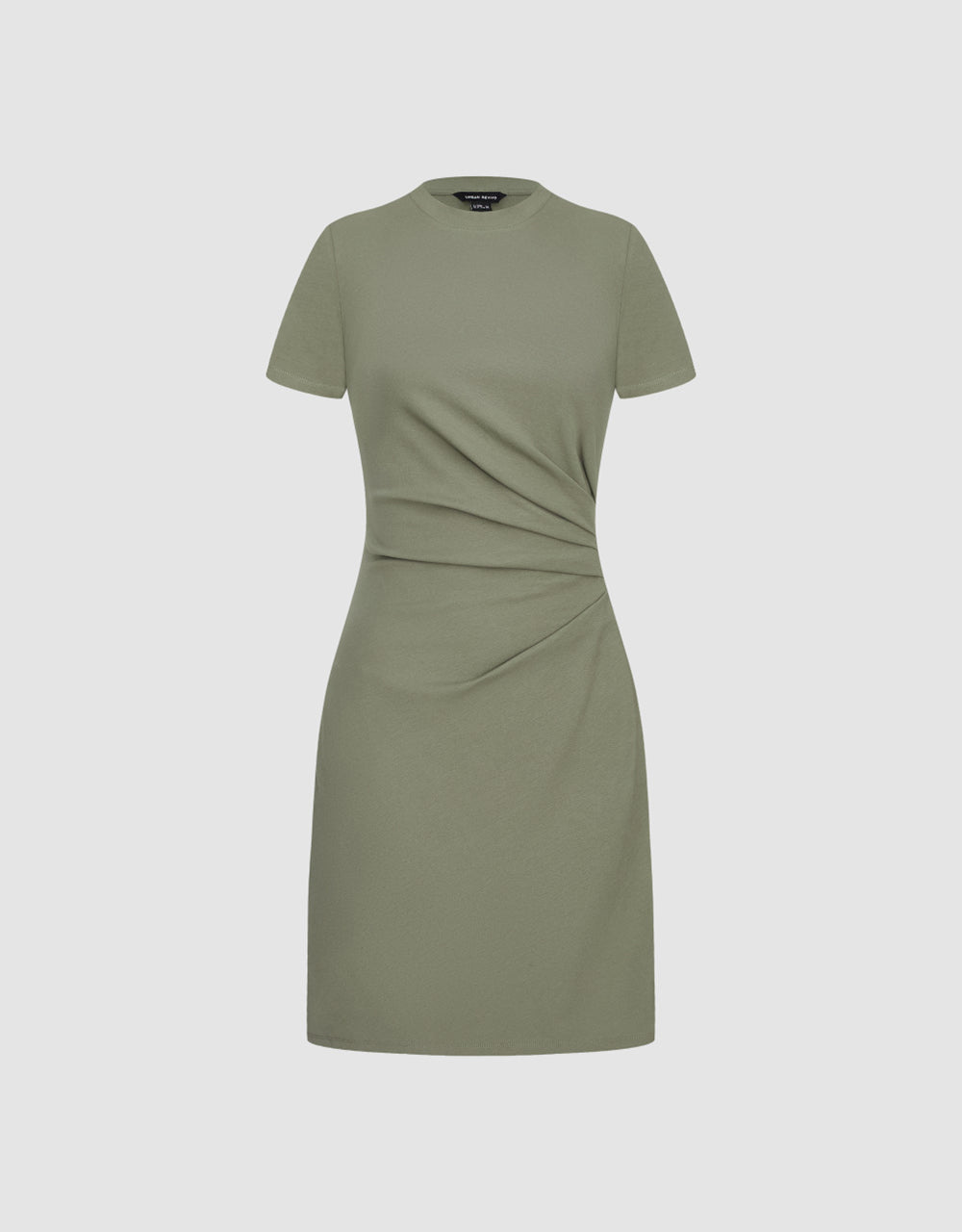 Surpliced Crew Neck Skinny-Fit Dress