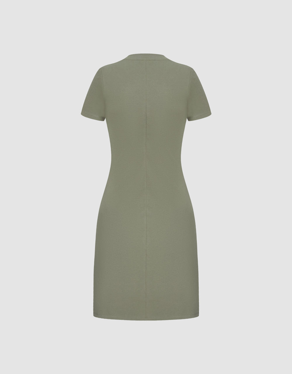Surpliced Crew Neck Skinny-Fit Dress