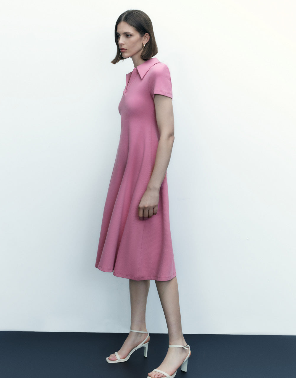 Standard Sleeve Lapel Skater Dress