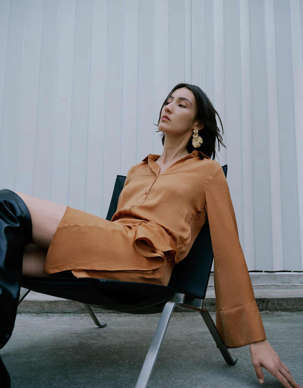 Lapel Shirt Dress