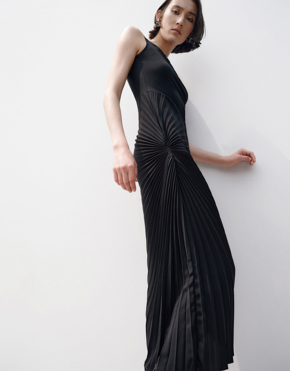 Ruched Sleeveless Dress