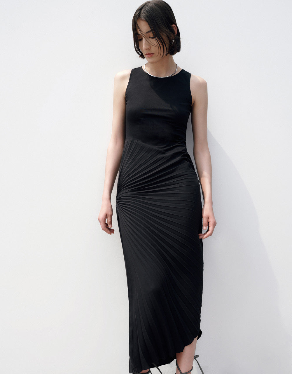 Ruched Sleeveless Dress
