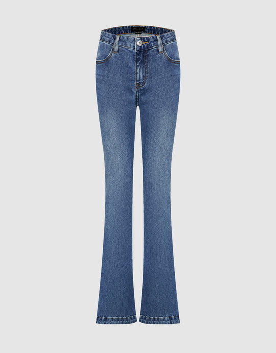 Mid-Waist Flare Jeans