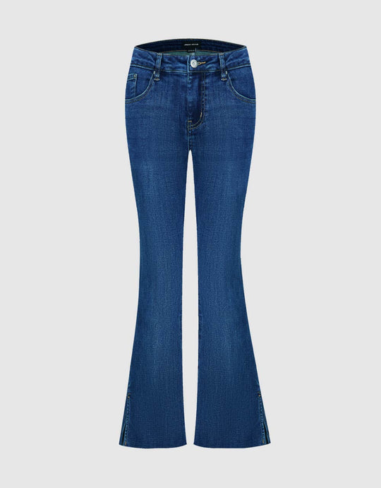 Split Flared Jeans
