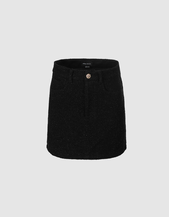 A-Line Denim Mini Skirt
