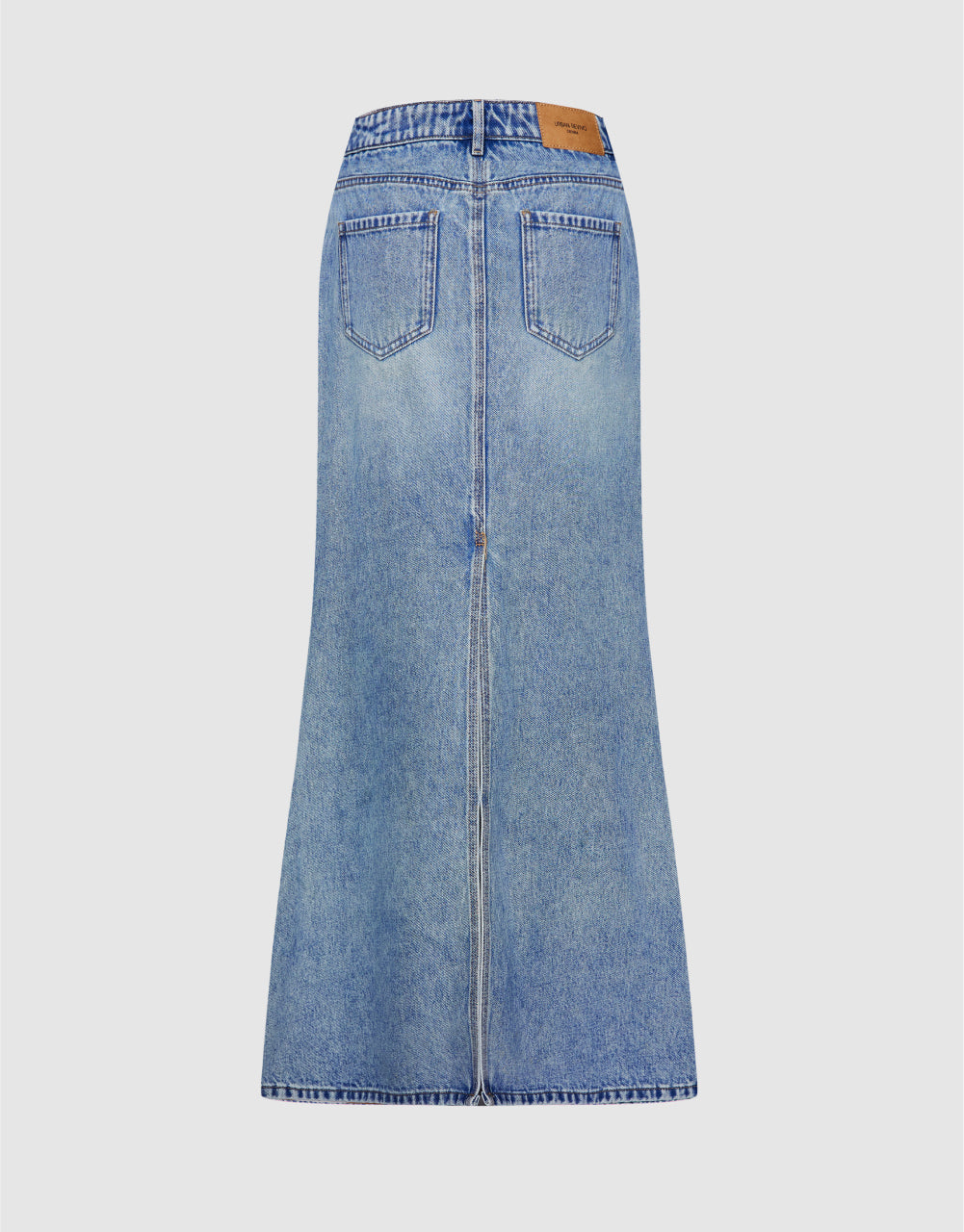 Denim Skinny Fishtail Skirt