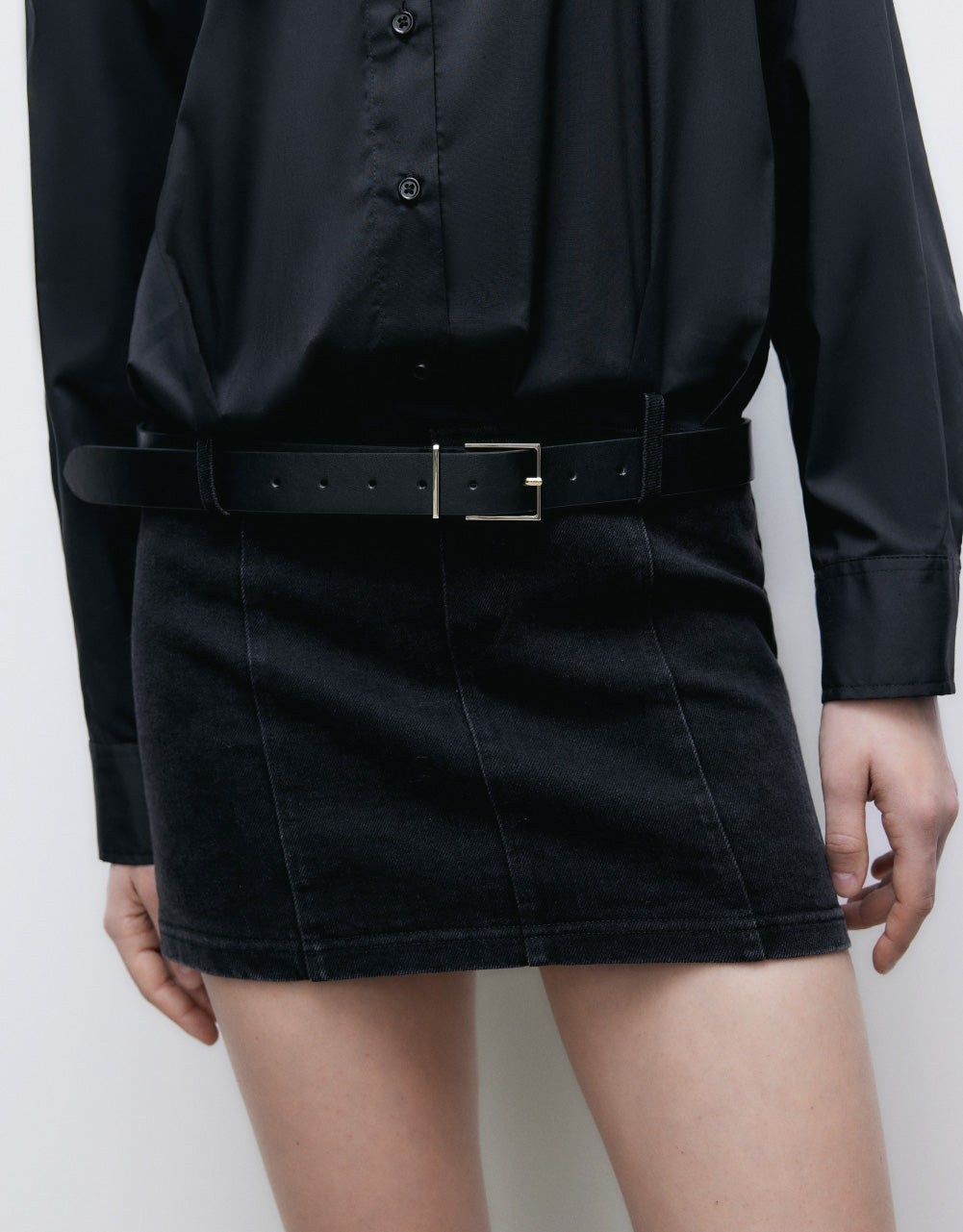 Drop Shoulder Denim Shirt Dress